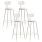 Modern Leather Seats Barstool Metal 4 Legs Base Colorful Bar Stool for Living Room White 4 Piece Set Bar Stool(30"H) Clearhalo 'Bar Furniture' 'Bar Stools' 'bar_stools' 'furn' 'furn_bar_stools' 'furniture_bar_stools' 'Kitchen & Dining Furniture' 'kitchen&dining_furn' 'kitchen' 'kitchen_furn' Furniture' 4198701