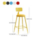 Modern Leather Seats Barstool Metal 4 Legs Base Colorful Bar Stool for Living Room Clearhalo 'Bar Furniture' 'Bar Stools' 'bar_stools' 'furn' 'furn_bar_stools' 'furniture_bar_stools' 'Kitchen & Dining Furniture' 'kitchen&dining_furn' 'kitchen' 'kitchen_furn' Furniture' 4198702
