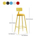 Modern Leather Seats Barstool Metal 4 Legs Base Colorful Bar Stool for Living Room Clearhalo 'Bar Furniture' 'Bar Stools' 'bar_stools' 'furn' 'furn_bar_stools' 'furniture_bar_stools' 'Kitchen & Dining Furniture' 'kitchen&dining_furn' 'kitchen' 'kitchen_furn' Furniture' 4198703