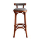 Industrial Wood Quilted Distressed Barstool 29.5" H Indoor Tall Stool with Round Seat Tan 1 Piece Low Back Clearhalo 'Bar Furniture' 'Bar Stools' 'bar_stools' 'furn' 'furn_bar_stools' 'furniture_bar_stools' 'Kitchen & Dining Furniture' 'kitchen&dining_furn' 'kitchen' 'kitchen_furn' Furniture' 4198712