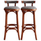Industrial Wood Quilted Distressed Barstool 29.5" H Indoor Tall Stool with Round Seat Tan 2 Piece Set Low Back Clearhalo 'Bar Furniture' 'Bar Stools' 'bar_stools' 'furn' 'furn_bar_stools' 'furniture_bar_stools' 'Kitchen & Dining Furniture' 'kitchen&dining_furn' 'kitchen' 'kitchen_furn' Furniture' 4198723