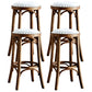 Industrial Wood Quilted Distressed Barstool 29.5" H Indoor Tall Stool with Round Seat Walnut 4 Piece Set Backless Clearhalo 'Bar Furniture' 'Bar Stools' 'bar_stools' 'furn' 'furn_bar_stools' 'furniture_bar_stools' 'Kitchen & Dining Furniture' 'kitchen&dining_furn' 'kitchen' 'kitchen_furn' Furniture' 4198727
