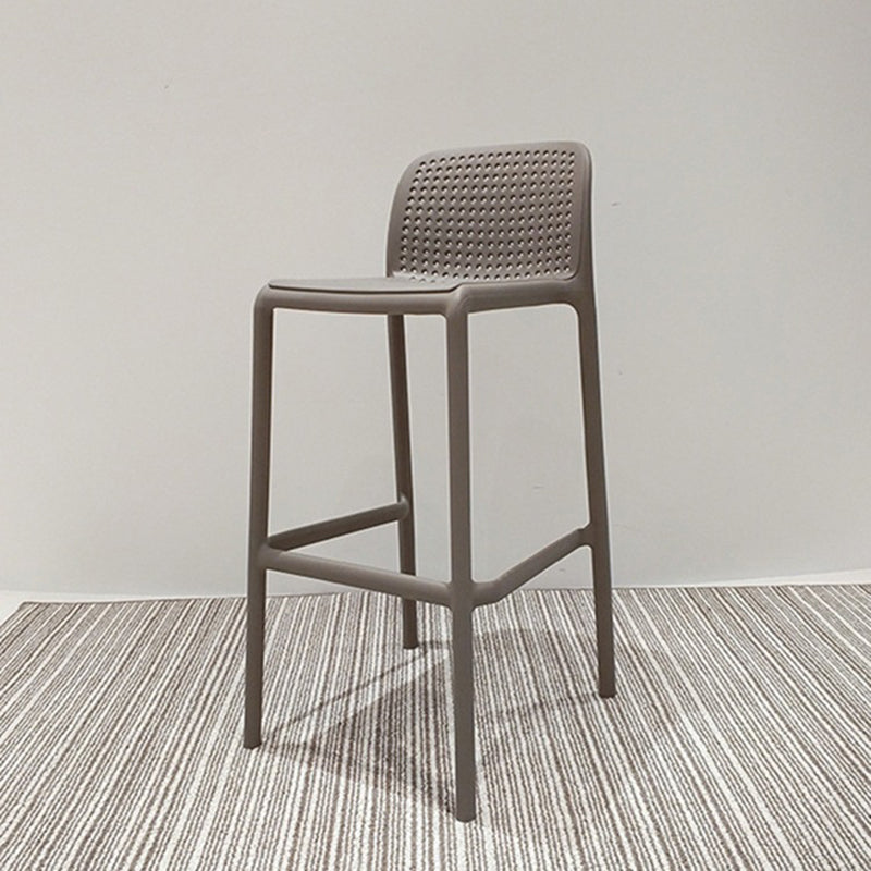 Nordic Macron Barstool Plastic 4 Legs Bar Stool for Living Room Set of 4 Clearhalo 'Bar Furniture' 'Bar Stools' 'bar_stools' 'furn' 'furn_bar_stools' 'furniture_bar_stools' 'Kitchen & Dining Furniture' 'kitchen&dining_furn' 'kitchen' 'kitchen_furn' Furniture' 4198740