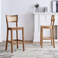 Tropical Style 30-inch Barstool Wood 4 Legs Base Bar Stool for Living Room Clearhalo 'Bar Furniture' 'Bar Stools' 'bar_stools' 'furn' 'furn_bar_stools' 'furniture_bar_stools' 'Kitchen & Dining Furniture' 'kitchen&dining_furn' 'kitchen' 'kitchen_furn' Furniture' 4198790