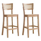 Tropical Style 30-inch Barstool Wood 4 Legs Base Bar Stool for Living Room Wood 2 Piece Set Clearhalo 'Bar Furniture' 'Bar Stools' 'bar_stools' 'furn' 'furn_bar_stools' 'furniture_bar_stools' 'Kitchen & Dining Furniture' 'kitchen&dining_furn' 'kitchen' 'kitchen_furn' Furniture' 4198792