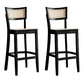 Tropical Style 30-inch Barstool Wood 4 Legs Base Bar Stool for Living Room Black 2 Piece Set Clearhalo 'Bar Furniture' 'Bar Stools' 'bar_stools' 'furn' 'furn_bar_stools' 'furniture_bar_stools' 'Kitchen & Dining Furniture' 'kitchen&dining_furn' 'kitchen' 'kitchen_furn' Furniture' 4198796