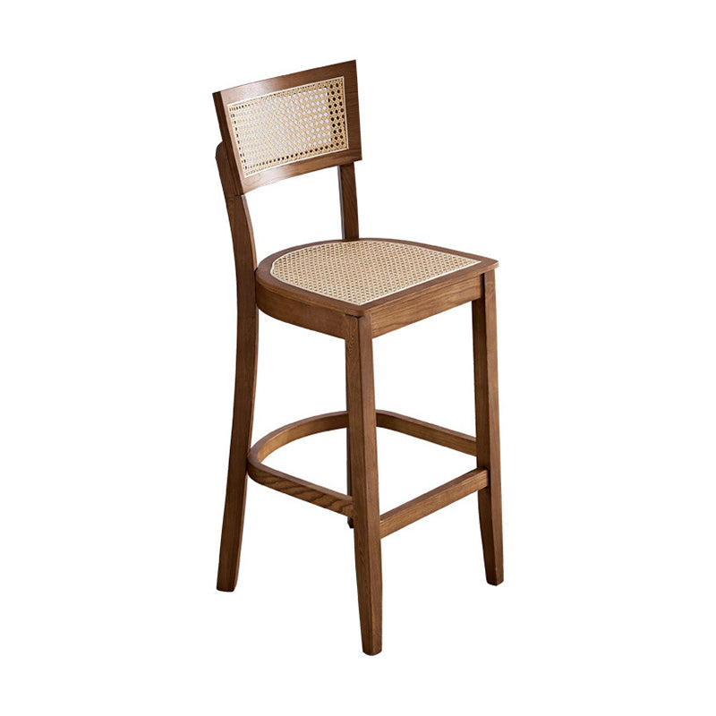 Tropical Style 30-inch Barstool Wood 4 Legs Base Bar Stool for Living Room Clearhalo 'Bar Furniture' 'Bar Stools' 'bar_stools' 'furn' 'furn_bar_stools' 'furniture_bar_stools' 'Kitchen & Dining Furniture' 'kitchen&dining_furn' 'kitchen' 'kitchen_furn' Furniture' 4198799