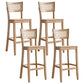 Tropical Style 30-inch Barstool Wood 4 Legs Base Bar Stool for Living Room Wood 4 Piece Set Clearhalo 'Bar Furniture' 'Bar Stools' 'bar_stools' 'furn' 'furn_bar_stools' 'furniture_bar_stools' 'Kitchen & Dining Furniture' 'kitchen&dining_furn' 'kitchen' 'kitchen_furn' Furniture' 4198800