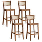 Tropical Style 30-inch Barstool Wood 4 Legs Base Bar Stool for Living Room Walnut 4 Piece Set Clearhalo 'Bar Furniture' 'Bar Stools' 'bar_stools' 'furn' 'furn_bar_stools' 'furniture_bar_stools' 'Kitchen & Dining Furniture' 'kitchen&dining_furn' 'kitchen' 'kitchen_furn' Furniture' 4198802