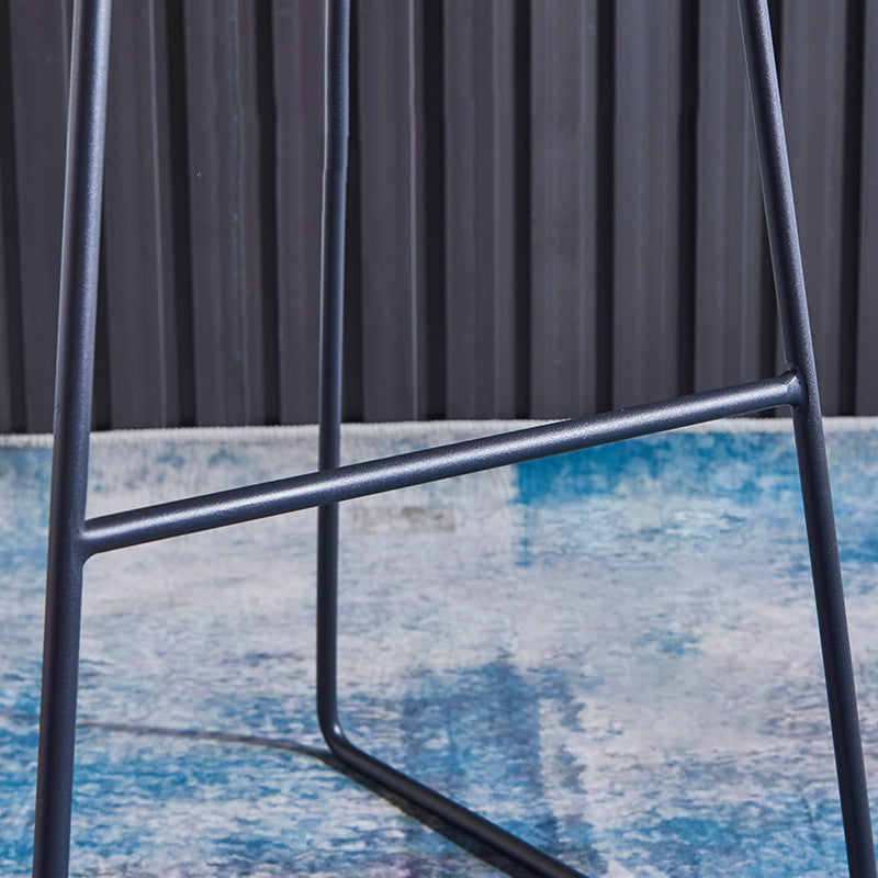 Nordic Leather Seats Barstool Metal Base Bar Stool for Living Room Clearhalo 'Bar Furniture' 'Bar Stools' 'bar_stools' 'furn' 'furn_bar_stools' 'furniture_bar_stools' 'Kitchen & Dining Furniture' 'kitchen&dining_furn' 'kitchen' 'kitchen_furn' Furniture' 4198814