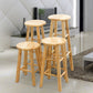 Beige Wood Nordic Barstool 31.5" H Round Indoor Tall Stool, 1 Piece Clearhalo 'Bar Furniture' 'Bar Stools' 'bar_stools' 'furn' 'furn_bar_stools' 'furniture_bar_stools' 'Kitchen & Dining Furniture' 'kitchen&dining_furn' 'kitchen' 'kitchen_furn' Furniture' 4198822