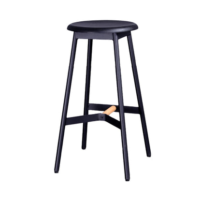 Scandinavian Black Counter Stools Metal Wood Backless Bar Stools with Round Seat Black 1 Piece Clearhalo 'Bar Furniture' 'Bar Stools' 'bar_stools' 'furn' 'furn_bar_stools' 'furniture_bar_stools' 'Kitchen & Dining Furniture' 'kitchen&dining_furn' 'kitchen' 'kitchen_furn' Furniture' 4198832