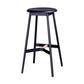 Scandinavian Black Counter Stools Metal Wood Backless Bar Stools with Round Seat Clearhalo 'Bar Furniture' 'Bar Stools' 'bar_stools' 'furn' 'furn_bar_stools' 'furniture_bar_stools' 'Kitchen & Dining Furniture' 'kitchen&dining_furn' 'kitchen' 'kitchen_furn' Furniture' 4198836