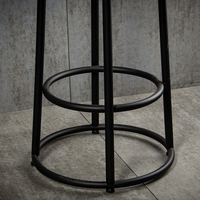 Industrial Brown Wood Barstool Distressed Indoor Tall Stool with Round Seat Clearhalo 'Bar Furniture' 'Bar Stools' 'bar_stools' 'furn' 'furn_bar_stools' 'furniture_bar_stools' 'Kitchen & Dining Furniture' 'kitchen&dining_furn' 'kitchen' 'kitchen_furn' Furniture' 4198863