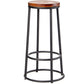 Industrial Brown Wood Barstool Distressed Indoor Tall Stool with Round Seat Clearhalo 'Bar Furniture' 'Bar Stools' 'bar_stools' 'furn' 'furn_bar_stools' 'furniture_bar_stools' 'Kitchen & Dining Furniture' 'kitchen&dining_furn' 'kitchen' 'kitchen_furn' Furniture' 4198865