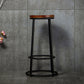 Industrial Brown Wood Barstool Distressed Indoor Tall Stool with Round Seat Clearhalo 'Bar Furniture' 'Bar Stools' 'bar_stools' 'furn' 'furn_bar_stools' 'furniture_bar_stools' 'Kitchen & Dining Furniture' 'kitchen&dining_furn' 'kitchen' 'kitchen_furn' Furniture' 4198873