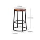 Industrial Brown Wood Barstool Distressed Indoor Tall Stool with Round Seat Clearhalo 'Bar Furniture' 'Bar Stools' 'bar_stools' 'furn' 'furn_bar_stools' 'furniture_bar_stools' 'Kitchen & Dining Furniture' 'kitchen&dining_furn' 'kitchen' 'kitchen_furn' Furniture' 4198876