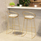 Scandinavian Metal Fabric Counter Stools White Low Back Bar Stools with Round Seat Clearhalo 'Bar Furniture' 'Bar Stools' 'bar_stools' 'furn' 'furn_bar_stools' 'furniture_bar_stools' 'Kitchen & Dining Furniture' 'kitchen&dining_furn' 'kitchen' 'kitchen_furn' Furniture' 4198881