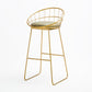 Scandinavian Metal Fabric Counter Stools White Low Back Bar Stools with Round Seat Clearhalo 'Bar Furniture' 'Bar Stools' 'bar_stools' 'furn' 'furn_bar_stools' 'furniture_bar_stools' 'Kitchen & Dining Furniture' 'kitchen&dining_furn' 'kitchen' 'kitchen_furn' Furniture' 4198887