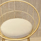 Scandinavian Metal Fabric Counter Stools White Low Back Bar Stools with Round Seat Clearhalo 'Bar Furniture' 'Bar Stools' 'bar_stools' 'furn' 'furn_bar_stools' 'furniture_bar_stools' 'Kitchen & Dining Furniture' 'kitchen&dining_furn' 'kitchen' 'kitchen_furn' Furniture' 4198890