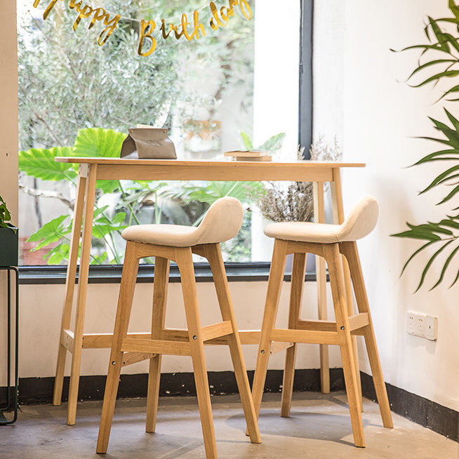 Scandinavian Natural Wood Counter Stools Low Back Bar Stools with Bucket Seat Clearhalo 'Bar Furniture' 'Bar Stools' 'bar_stools' 'furn' 'furn_bar_stools' 'furniture_bar_stools' 'Kitchen & Dining Furniture' 'kitchen&dining_furn' 'kitchen' 'kitchen_furn' Furniture' 4198910