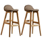 Scandinavian Natural Wood Counter Stools Low Back Bar Stools with Bucket Seat Coffee 2 Piece Set Clearhalo 'Bar Furniture' 'Bar Stools' 'bar_stools' 'furn' 'furn_bar_stools' 'furniture_bar_stools' 'Kitchen & Dining Furniture' 'kitchen&dining_furn' 'kitchen' 'kitchen_furn' Furniture' 4198917