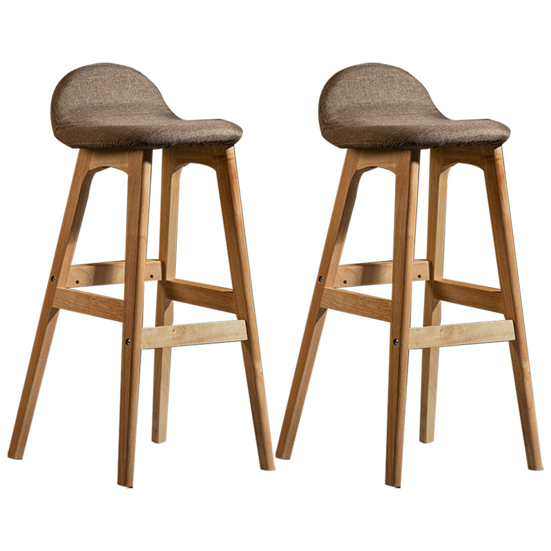 Scandinavian Natural Wood Counter Stools Low Back Bar Stools with Bucket Seat Coffee 2 Piece Set Clearhalo 'Bar Furniture' 'Bar Stools' 'bar_stools' 'furn' 'furn_bar_stools' 'furniture_bar_stools' 'Kitchen & Dining Furniture' 'kitchen&dining_furn' 'kitchen' 'kitchen_furn' Furniture' 4198917