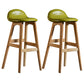 Scandinavian Natural Wood Counter Stools Low Back Bar Stools with Bucket Seat Turquoise 2 Piece Set Clearhalo 'Bar Furniture' 'Bar Stools' 'bar_stools' 'furn' 'furn_bar_stools' 'furniture_bar_stools' 'Kitchen & Dining Furniture' 'kitchen&dining_furn' 'kitchen' 'kitchen_furn' Furniture' 4198920