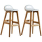 Scandinavian Natural Wood Counter Stools Low Back Bar Stools with Bucket Seat White 2 Piece Set Clearhalo 'Bar Furniture' 'Bar Stools' 'bar_stools' 'furn' 'furn_bar_stools' 'furniture_bar_stools' 'Kitchen & Dining Furniture' 'kitchen&dining_furn' 'kitchen' 'kitchen_furn' Furniture' 4198926