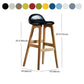 Scandinavian Natural Wood Counter Stools Low Back Bar Stools with Bucket Seat Clearhalo 'Bar Furniture' 'Bar Stools' 'bar_stools' 'furn' 'furn_bar_stools' 'furniture_bar_stools' 'Kitchen & Dining Furniture' 'kitchen&dining_furn' 'kitchen' 'kitchen_furn' Furniture' 4198939