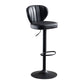 Adjustable Height Leather Indoor Bar Stool Footrest Low Back Counter Stool with Cushion Black 1 Piece Clearhalo 'Bar Furniture' 'Bar Stools' 'bar_stools' 'furn' 'furn_bar_stools' 'furniture_bar_stools' 'Kitchen & Dining Furniture' 'kitchen&dining_furn' 'kitchen' 'kitchen_furn' Furniture' 4198969