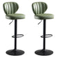 Adjustable Height Leather Indoor Bar Stool Footrest Low Back Counter Stool with Cushion Army Green 2 Piece Set Clearhalo 'Bar Furniture' 'Bar Stools' 'bar_stools' 'furn' 'furn_bar_stools' 'furniture_bar_stools' 'Kitchen & Dining Furniture' 'kitchen&dining_furn' 'kitchen' 'kitchen_furn' Furniture' 4198991