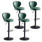 Adjustable Height Leather Indoor Bar Stool Footrest Low Back Counter Stool with Cushion Turquoise 4 Piece Set Clearhalo 'Bar Furniture' 'Bar Stools' 'bar_stools' 'furn' 'furn_bar_stools' 'furniture_bar_stools' 'Kitchen & Dining Furniture' 'kitchen&dining_furn' 'kitchen' 'kitchen_furn' Furniture' 4198997