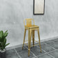 Modern Squared Counter Stools Armless Iron Indoor Bar Stool with Footrest Gold 1 Piece Clearhalo 'Bar Furniture' 'Bar Stools' 'bar_stools' 'furn' 'furn_bar_stools' 'furniture_bar_stools' 'Kitchen & Dining Furniture' 'kitchen&dining_furn' 'kitchen' 'kitchen_furn' Furniture' 4199073