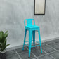 Modern Squared Counter Stools Armless Iron Indoor Bar Stool with Footrest Blue 1 Piece Clearhalo 'Bar Furniture' 'Bar Stools' 'bar_stools' 'furn' 'furn_bar_stools' 'furniture_bar_stools' 'Kitchen & Dining Furniture' 'kitchen&dining_furn' 'kitchen' 'kitchen_furn' Furniture' 4199076