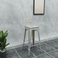 Modern Squared Counter Stools Armless Iron Indoor Bar Stool with Footrest Silver 1 Piece Clearhalo 'Bar Furniture' 'Bar Stools' 'bar_stools' 'furn' 'furn_bar_stools' 'furniture_bar_stools' 'Kitchen & Dining Furniture' 'kitchen&dining_furn' 'kitchen' 'kitchen_furn' Furniture' 4199082