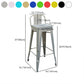 Modern Squared Counter Stools Armless Iron Indoor Bar Stool with Footrest Clearhalo 'Bar Furniture' 'Bar Stools' 'bar_stools' 'furn' 'furn_bar_stools' 'furniture_bar_stools' 'Kitchen & Dining Furniture' 'kitchen&dining_furn' 'kitchen' 'kitchen_furn' Furniture' 4199085