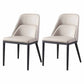 Modern Solid Back Armless Chair Leather Dining Side Chairs for Home Use Grey 2 Piece Set Clearhalo ' kitchen&dining_furn' 'Dining Chairs' 'Dining Tables & Seating' 'dining_chair' 'furn' 'furn_dining_chair' 'Furniture' 'furniture_dining_chair' 'Kitchen & Dining Furniture' 'kitchen' 4205684