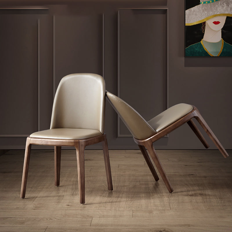 Modern Style wood Dining Chairs Solid Back Armless Chair for Kitchen Clearhalo ' kitchen&dining_furn' 'Dining Chairs' 'Dining Tables & Seating' 'dining_chair' 'furn' 'furn_dining_chair' 'Furniture' 'furniture_dining_chair' 'Kitchen & Dining Furniture' 'kitchen' 4205696