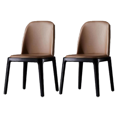 Modern Style wood Dining Chairs Solid Back Armless Chair for Kitchen Coffee 2 Piece Set Clearhalo ' kitchen&dining_furn' 'Dining Chairs' 'Dining Tables & Seating' 'dining_chair' 'furn' 'furn_dining_chair' 'Furniture' 'furniture_dining_chair' 'Kitchen & Dining Furniture' 'kitchen' 4205698
