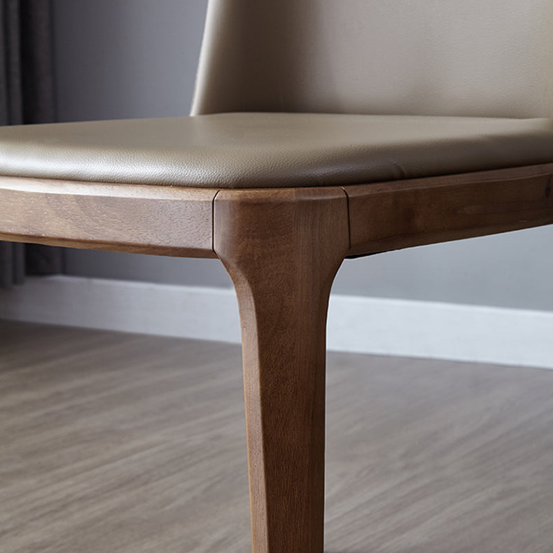 Modern Style wood Dining Chairs Solid Back Armless Chair for Kitchen Clearhalo ' kitchen&dining_furn' 'Dining Chairs' 'Dining Tables & Seating' 'dining_chair' 'furn' 'furn_dining_chair' 'Furniture' 'furniture_dining_chair' 'Kitchen & Dining Furniture' 'kitchen' 4205704