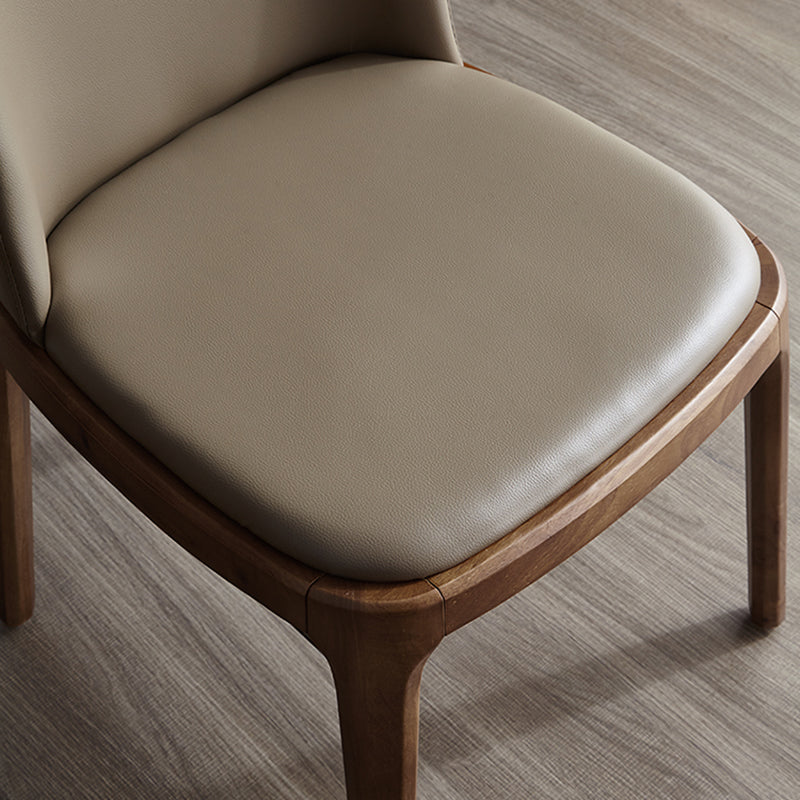 Modern Style wood Dining Chairs Solid Back Armless Chair for Kitchen Clearhalo ' kitchen&dining_furn' 'Dining Chairs' 'Dining Tables & Seating' 'dining_chair' 'furn' 'furn_dining_chair' 'Furniture' 'furniture_dining_chair' 'Kitchen & Dining Furniture' 'kitchen' 4205705