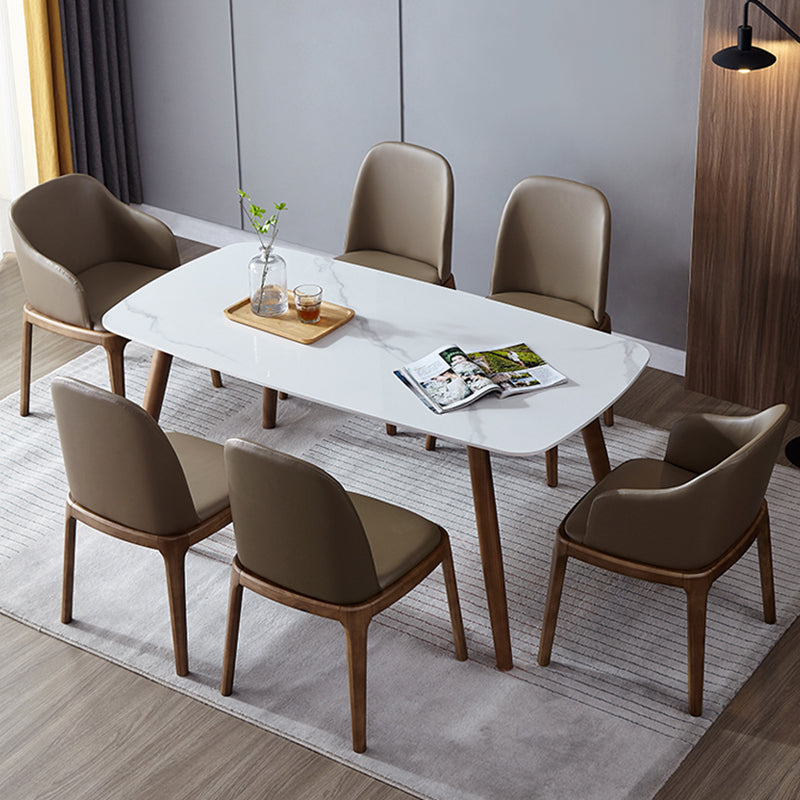 Modern Style wood Dining Chairs Solid Back Armless Chair for Kitchen Clearhalo ' kitchen&dining_furn' 'Dining Chairs' 'Dining Tables & Seating' 'dining_chair' 'furn' 'furn_dining_chair' 'Furniture' 'furniture_dining_chair' 'Kitchen & Dining Furniture' 'kitchen' 4205708