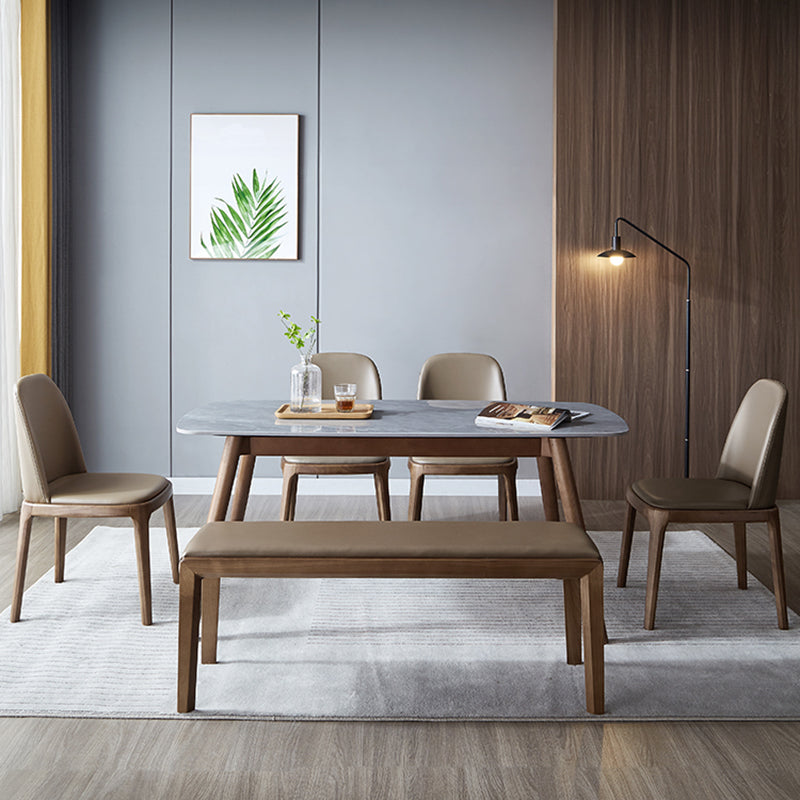 Modern Style wood Dining Chairs Solid Back Armless Chair for Kitchen Clearhalo ' kitchen&dining_furn' 'Dining Chairs' 'Dining Tables & Seating' 'dining_chair' 'furn' 'furn_dining_chair' 'Furniture' 'furniture_dining_chair' 'Kitchen & Dining Furniture' 'kitchen' 4205709