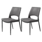 Minimalist Open Back Dining Side Chairs Leather Dining Side Chair for Home Grey 2 Piece Set Clearhalo ' kitchen&dining_furn' 'Dining Chairs' 'Dining Tables & Seating' 'dining_chair' 'furn' 'furn_dining_chair' 'Furniture' 'furniture_dining_chair' 'Kitchen & Dining Furniture' 'kitchen' 4205715
