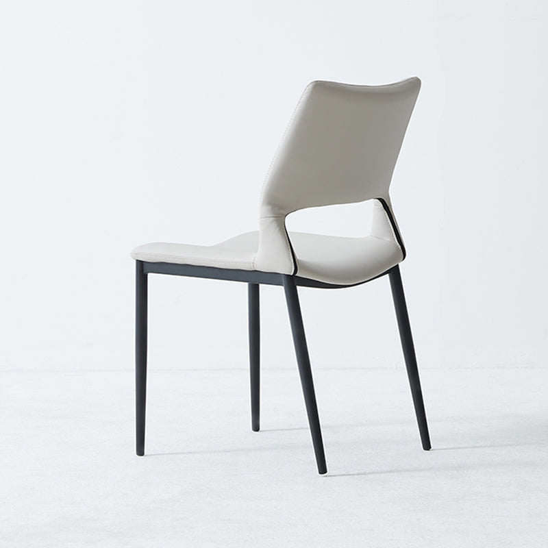 Minimalist Open Back Dining Side Chairs Leather Dining Side Chair for Home Clearhalo ' kitchen&dining_furn' 'Dining Chairs' 'Dining Tables & Seating' 'dining_chair' 'furn' 'furn_dining_chair' 'Furniture' 'furniture_dining_chair' 'Kitchen & Dining Furniture' 'kitchen' 4205717