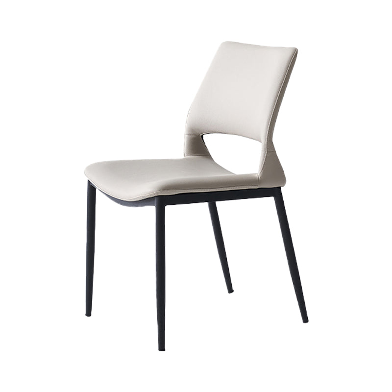 Minimalist Open Back Dining Side Chairs Leather Dining Side Chair for Home Clearhalo ' kitchen&dining_furn' 'Dining Chairs' 'Dining Tables & Seating' 'dining_chair' 'furn' 'furn_dining_chair' 'Furniture' 'furniture_dining_chair' 'Kitchen & Dining Furniture' 'kitchen' 4205718