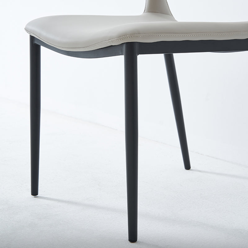 Minimalist Open Back Dining Side Chairs Leather Dining Side Chair for Home Clearhalo ' kitchen&dining_furn' 'Dining Chairs' 'Dining Tables & Seating' 'dining_chair' 'furn' 'furn_dining_chair' 'Furniture' 'furniture_dining_chair' 'Kitchen & Dining Furniture' 'kitchen' 4205719