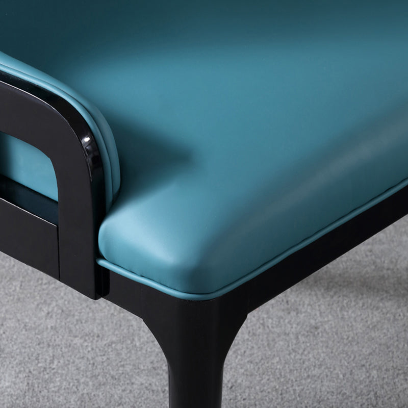 Minimalist Design Leather Dining Side Chair Solid Back Arm Chairs for Kitchen Clearhalo ' kitchen&dining_furn' 'Dining Chairs' 'Dining Tables & Seating' 'dining_chair' 'furn' 'furn_dining_chair' 'Furniture' 'furniture_dining_chair' 'Kitchen & Dining Furniture' 'kitchen' 4205734