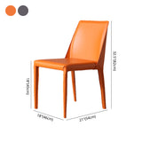 Minimalist Style Leather Dining Chairs Solid Back Armless Chairs for Home Clearhalo ' kitchen&dining_furn' 'Dining Chairs' 'Dining Tables & Seating' 'dining_chair' 'furn' 'furn_dining_chair' 'Furniture' 'furniture_dining_chair' 'Kitchen & Dining Furniture' 'kitchen' 4205763